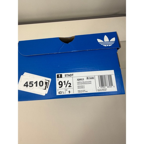 Adidas Stadt Grey Black Gum Suede Men Sneakers JQ9013 Size 9.5 NEW - Picture 8 of 8